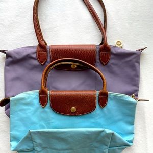 Two Longchamp Les Pliages Totes, Small&Medium.